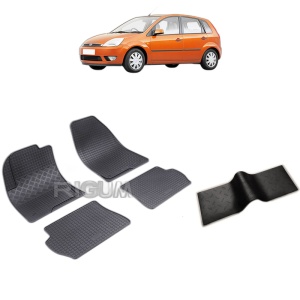 Set 5 covorase auto FORD FIESTA V din 2002 - 09.2008, cu covoras tunel median, Caroserie HATCHBACK