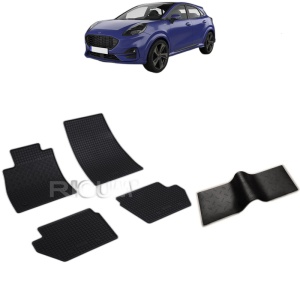 Set 5 covorase auto FORD PUMA din 10.2019 - 2026, cu covoras tunel median, Caroserie SUV