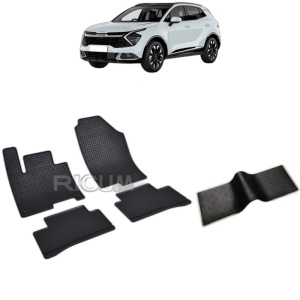 Set 5 covorase auto KIA SPORTAGE PHEV din 2022 - 2026, cu covoras tunel median, Caroserie SUV