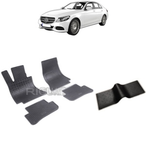Set 5 covorase auto MERCEDES C-CLASS W205 din 03.2014 - 11.2020, cu covoras tunel median, Caroserie SEDAN
