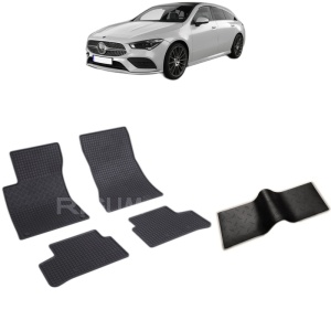 Set 5 covorase auto MERCEDES CLA II din 09.2019 - 2026, cu covoras tunel median, Caroserie COMBI