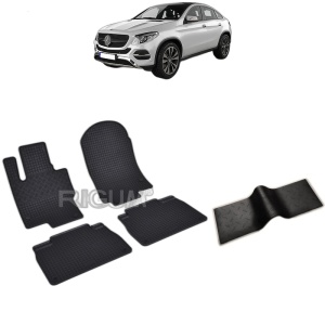 Set 5 covorase auto MERCEDES GLE II COUPE din 11.2019 - 2026, cu covoras tunel median, Caroserie COUPE C167