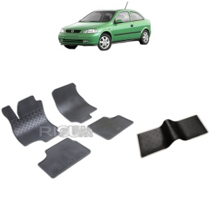 Set 5 covorase auto OPEL ASTRA G din 1998 - 2009, cu covoras tunel median, Caroserie HATCHBACK
