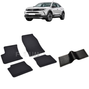 Set 5 covorase auto OPEL MOKKA -E B din 02.2021 - 2026, cu covoras tunel median, Caroserie SUV