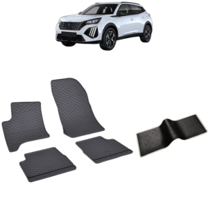 Set 5 covorase auto PEUGEOT 2008 II HYBRID FACELIFT FABRICATIE 2023 - 2026, cu covoras tunel median, Caroserie SUV