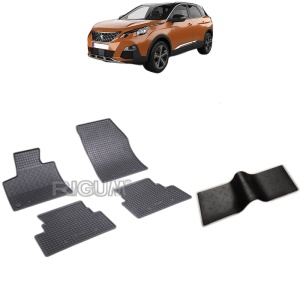 Set 5 covorase auto PEUGEOT 3008 II din 11.2016 - 11.2023, cu covoras tunel median, Caroserie SUV