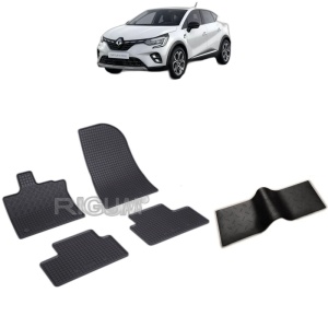 Set 5 covorase auto RENAULT CAPTUR II E-TECH FULL HYBRID FABRICATIE 08.2022 - 2026, cu covoras tunel median, Caroserie SUV