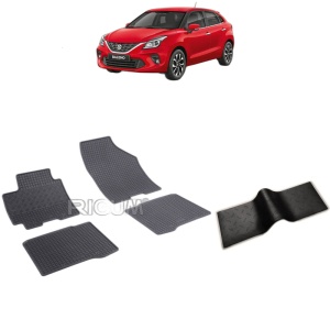 Set 5 covorase auto SUZUKI BALENO II din 05.2016 - 2026, cu covoras tunel median, Caroserie HATCHBACK