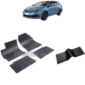 Set 5 covorase auto TOYOTA AURIS II din 07.2013 - 12.2018, cu covoras tunel median, Caroserie COMBI