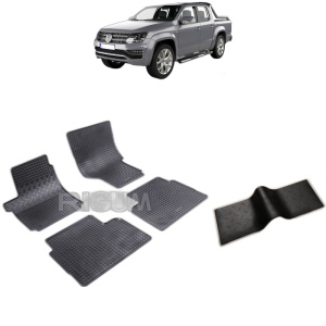 Set 5 covorase auto VOLKSWAGEN AMAROK din 08.2010 - 2020, cu covoras tunel median, Caroserie PICK-UP