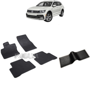 Set 5 covorase auto VOLKSWAGEN TIGUAN II din 05.2016 - 2024, cu covoras tunel median, Caroserie SUV