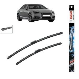 Set stergatoare auto AUDI A4 B9 (8W2, 8WC) din 2015-2021, Bosch Aerotwin, din cauciuc siliconat rezistent