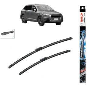 Set stergatoare auto AUDI Q7 Van (4MB, 4MG) din 2015-2019, Bosch Aerotwin, din cauciuc siliconat rezistent - Img 1