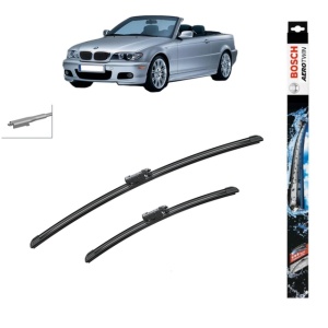 Set stergatoare auto BMW 3 Convertible (E93) din 2006-2013, Bosch Aerotwin, din cauciuc siliconat rezistent