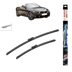Set stergatoare auto BMW 4 Convertible (F33, F83) din 2013-2020, Bosch Aerotwin, din cauciuc siliconat rezistent