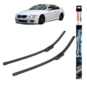 Set stergatoare auto BMW 6 Convertible (E64) din 2004-2010, Bosch Aerotwin, din cauciuc siliconat rezistent