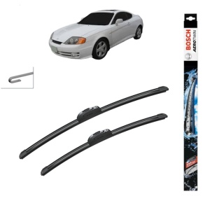 Set stergatoare auto HYUNDAI COUPE II (GK) din 2001-2009, Bosch Aerotwin Retrofit, din cauciuc siliconat rezistent