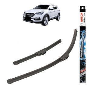 Set stergatoare auto HYUNDAI SANTA FÉ III SUV Van (DM) din 2015-2018, Bosch Aerotwin Retrofit, din cauciuc siliconat rezistent