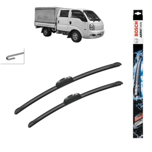 Set stergatoare auto KIA K2900 din 2008, Bosch Aerotwin Retrofit, din cauciuc siliconat rezistent