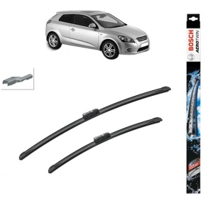 Set stergatoare auto KIA PRO CEE'D (ED) din 2008-2013, Bosch Aerotwin, din cauciuc siliconat rezistent