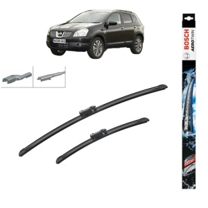Set stergatoare auto NISSAN QASHQAI +2 VAN (JJ10E) din 2008-2014, Bosch Aerotwin, din cauciuc siliconat rezistent