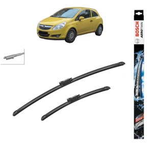 Set stergatoare auto OPEL CORSA D Hatchback Van (S07) din 2006-2014, Bosch Aerotwin, din cauciuc siliconat rezistent - Img 1
