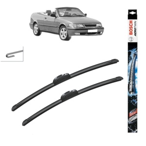 Set stergatoare auto SAAB 9-3 Cabriolet (YS3D) din 1998-2003, Bosch Aerotwin Retrofit, din cauciuc siliconat rezistent
