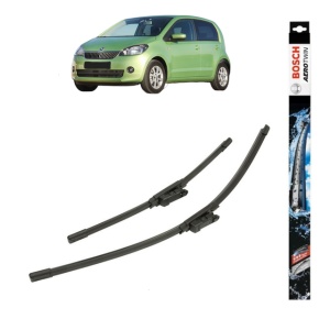 Set stergatoare auto SKODA CITIGO (NF1) din 2011-2019, Bosch Aerotwin, din cauciuc siliconat rezistent
