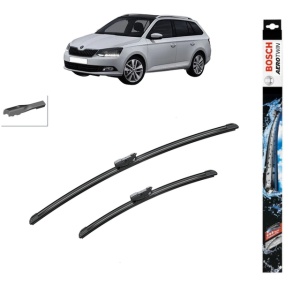 Set stergatoare auto SKODA FABIA III Estate (NJ5) din 2014-2022, Bosch Aerotwin, din cauciuc siliconat rezistent
