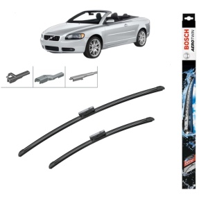 Set stergatoare auto VOLVO C70 II Convertible (542) din 2006-2013, Bosch Aerotwin Multi, din cauciuc siliconat rezistent
