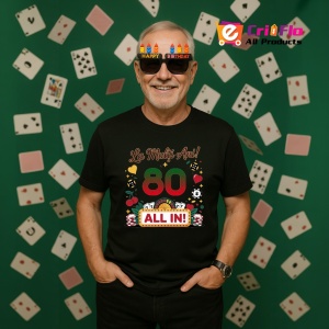 Tricou Aniversar cadou varsta 80 ani, Barbat - Img 2