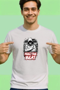 Tricou Feel The Beat DJ Haina Cu Gluga, Copii | Dama | Barbat - Img 2