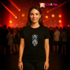 Tricou In Music We Trust Simbol Clave, Copii | Dama | Barbat, culoare negru - Img 10