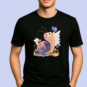 Tricou Melc colorat Negru, Copii | Dama | Barbat - Img 2