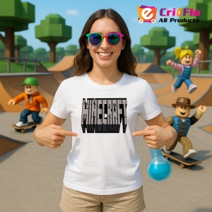 Tricou Minecraft Arc De Lemn Tricou Alb Copii | Dama | Barbat - Img 332
