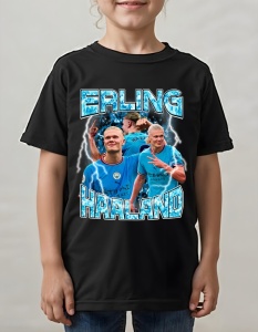 Tricou pentru copii - Erling Haaland - Fulger Norvegian - Erling Haaland, Manchester City, fotbal copii - Img 2