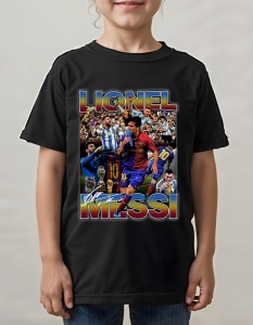Tricou pentru copii - Lionel Messi - Campionul Lumii - Lionel Messi, Argentina, fotbal copii - Img 2