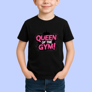 Tricou Queen Of The Gym Roz Femei, Copii | Dama | Barbat, culoare negru - Img 3