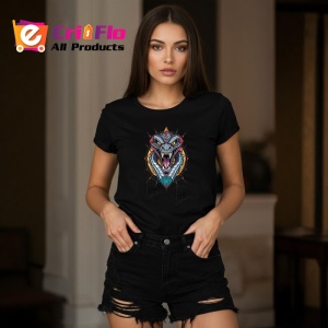 Tricou Sarpe Poligonal Veninos, Copii | Dama | Barbat, culoare negru - Img 1
