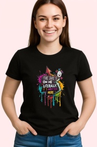 Tricou The Joke Is On Me Sarcastic, Copii | Dama | Barbat, culoare negru - Img 5