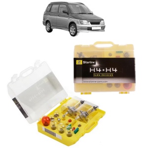 Kit trusa Set becuri H4 compatibila cu DAIHATSU GRAN MOVE (G3) din 1996-1998, bec far, semnalizare , pozitie, iluminare numar, frana, plafoniera, stop frana