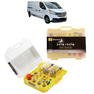 Kit trusa Set becuri H4 compatibila cu FIAT TALENTO Van (296_) din 2016-2019, bec far, semnalizare , pozitie, iluminare numar, frana, plafoniera, stop frana
