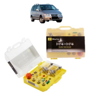 Kit trusa Set becuri H4 compatibila cu HYUNDAI HIGHWAY VAN din 2000-2004, bec far, semnalizare , pozitie, iluminare numar, frana, plafoniera, stop frana