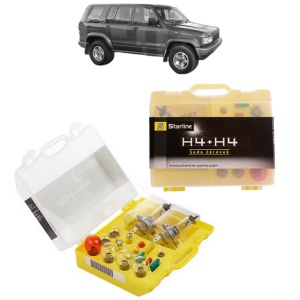 Kit trusa Set becuri H4 compatibila cu ISUZU TROOPER II (UB) din 1991-1998, bec far, semnalizare , pozitie, iluminare numar, frana, plafoniera, stop frana - Img 1
