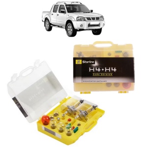 Kit trusa Set becuri H4 compatibila cu NISSAN NP300 PICKUP (D22) din 2008, bec far, semnalizare , pozitie, iluminare numar, frana, plafoniera, stop frana