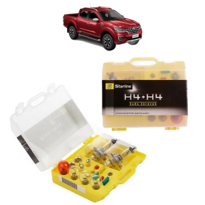 Kit trusa Set becuri H4 compatibila cu RENAULT ALASKAN din 2017, bec far, semnalizare , pozitie, iluminare numar, frana, plafoniera, stop frana
