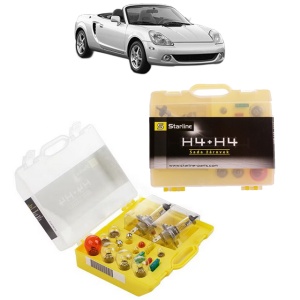 Kit trusa Set becuri H4 compatibila cu TOYOTA MR2 III (ZZW3_) din 1999-2007, bec far, semnalizare , pozitie, iluminare numar, frana, plafoniera, stop frana