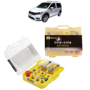 Kit trusa Set becuri H4 compatibila cu Volkswagen CADDY ALLTRACK IV MPV (SAB) din 2015-2020, bec far, semnalizare , pozitie, iluminare numar, frana, plafoniera, stop frana
