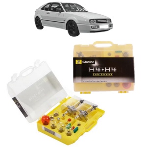 Kit trusa Set becuri H4 compatibila cu Volkswagen CORRADO (53I) din 1988-1995, bec far, semnalizare , pozitie, iluminare numar, frana, plafoniera, stop frana