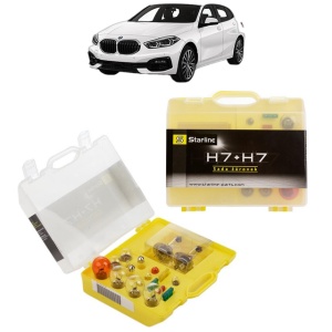 Kit trusa Set becuri H7 compatibila cu BMW 1 (F40) din 2019-2020, bec far, semnalizare , pozitie, iluminare numar, frana, plafoniera, stop frana